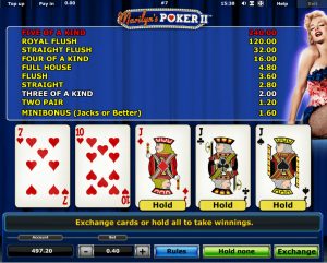 Gra Hazardowa Marilyns Poker Online Za Darmo