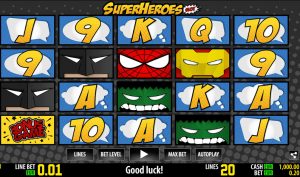 Kasyno Gra Super Heroes WM Online Za Darmo